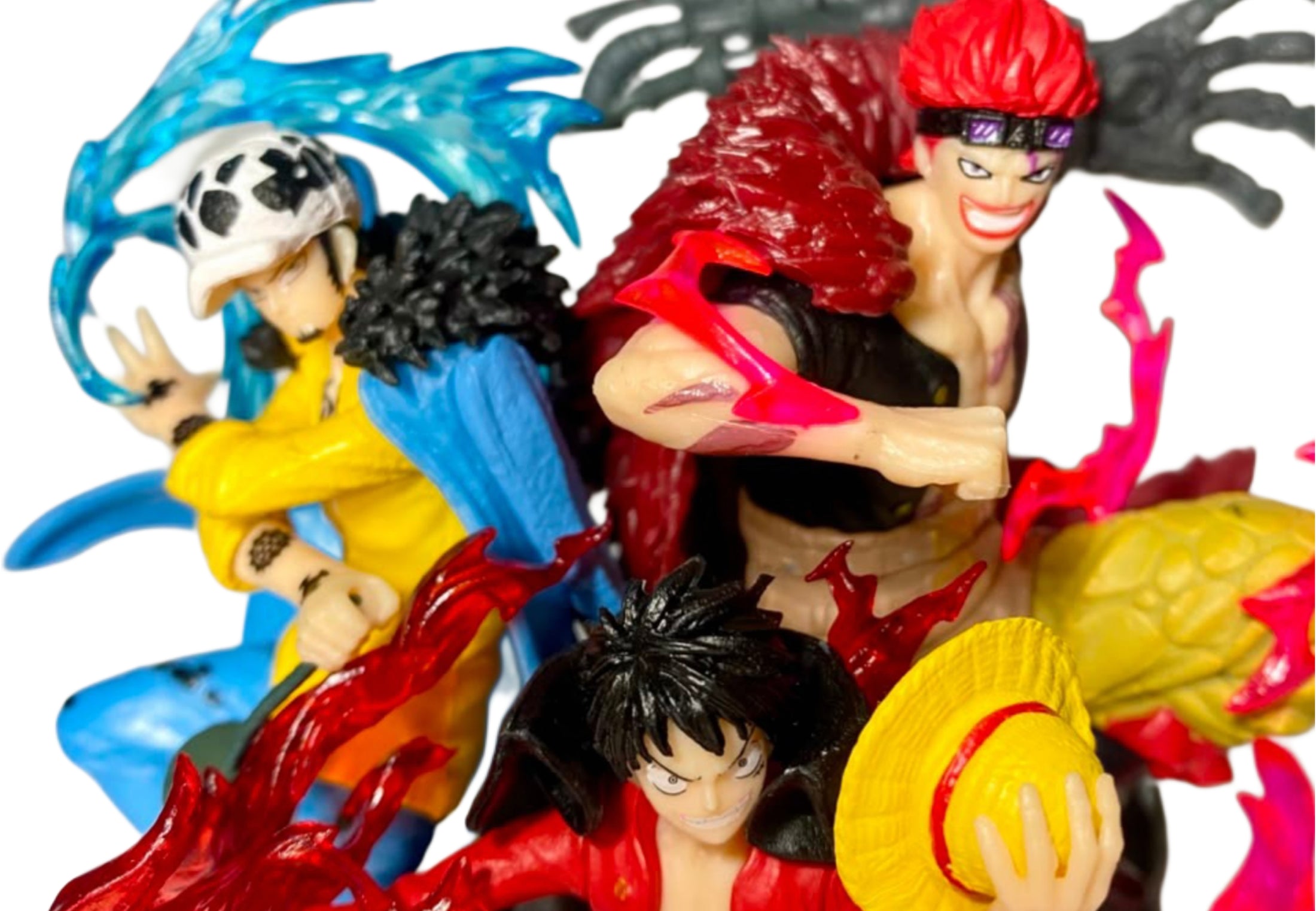 Diorama de Luffy, Law y Kid en Onigashima — One Piece
